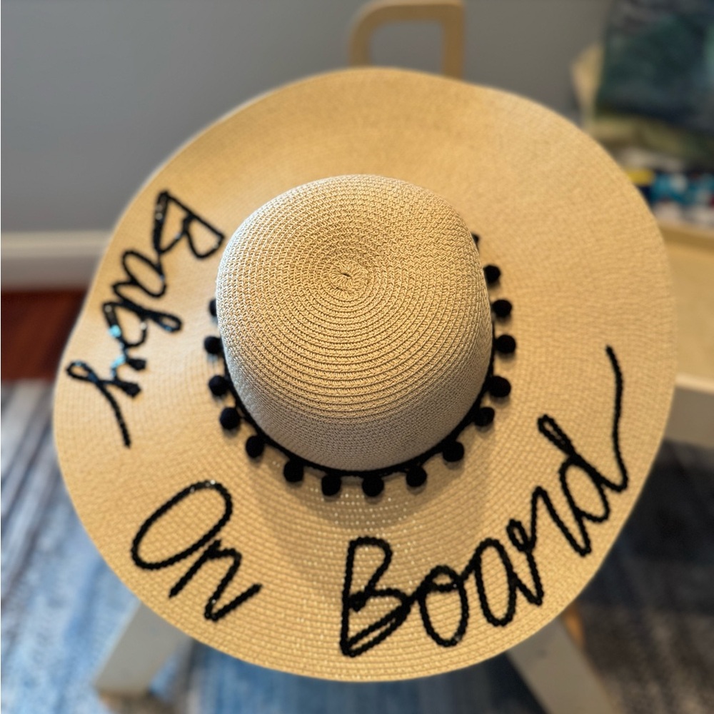 Baby On Board Straw Sun Hat